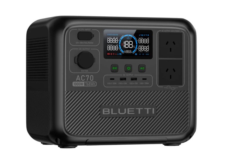 BLUETTI AC70 Portable Power Station | Pack and Pitch